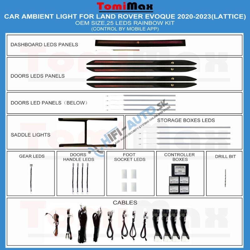 Ambientné osvetlenie Land Rover Evoque 2020-2023