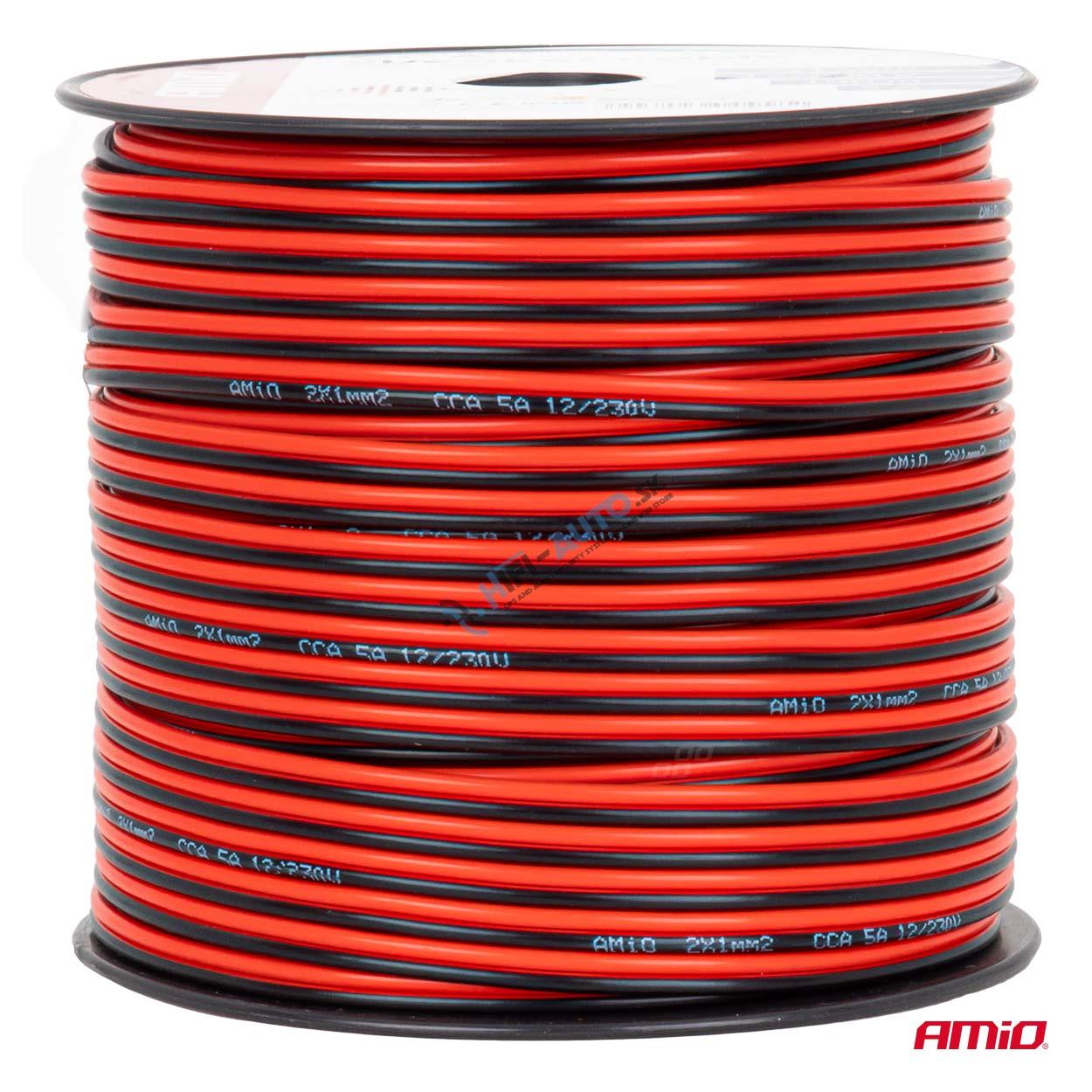 Dvojvodičový vodič reproduktora CCA 2x1mm2 100m 5A