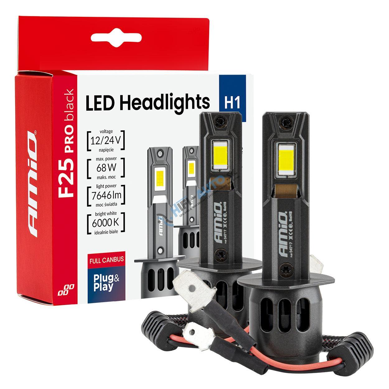LED prestavbová sada Séria F25 PRO BLACK FULL CANBUS H1 68W