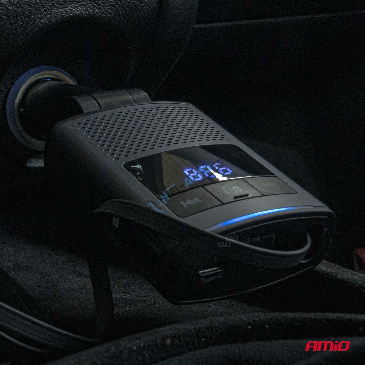 FM transmitter 1×USB-A 1×USB-C 12/24V