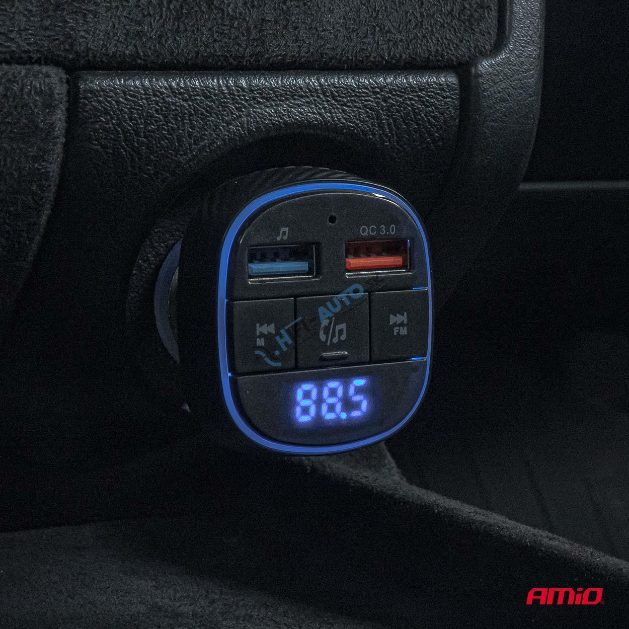 FM transmitter 2×USB-A 12/24V