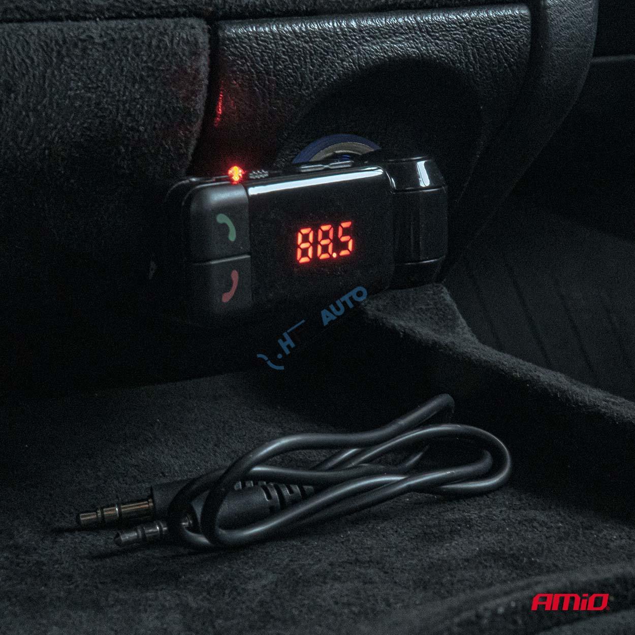 FM transmitter 2×USB-A 12V 24V