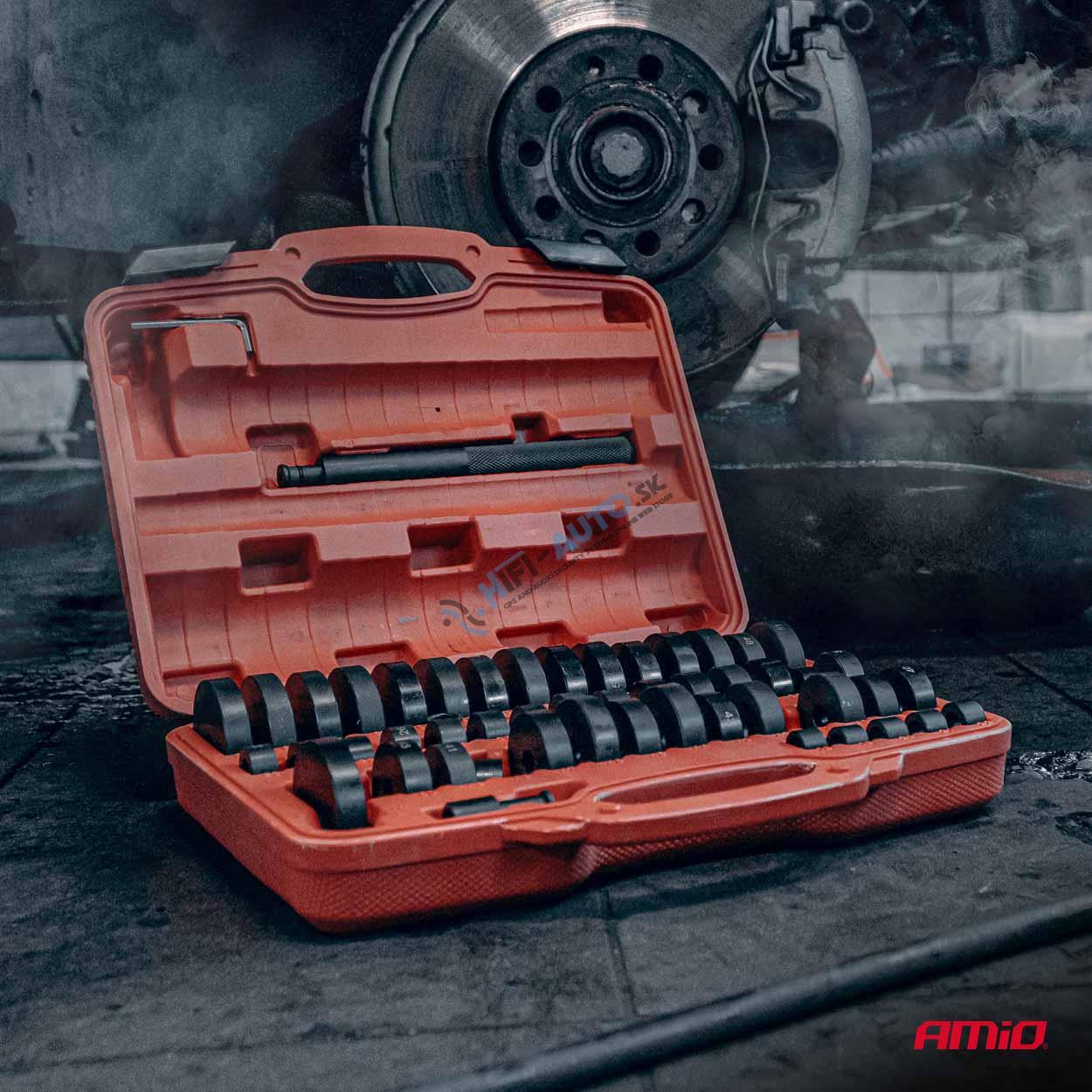 Súprava náradia na montáž a demontáž puzdier, ložísk a tesnení 52 prvkov