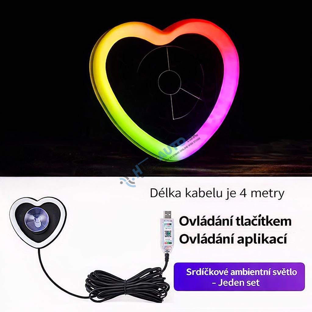 LED ambientné osvetlenie RGB "SRDCE", bluetooth