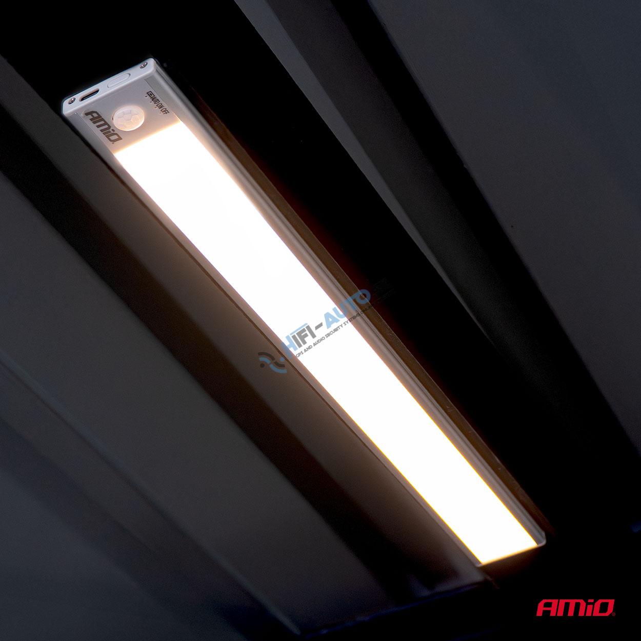 Bezdrôtová LED lampa s pohybovým senzorom 2W 1500mAh USB-C 40cm (BATT)