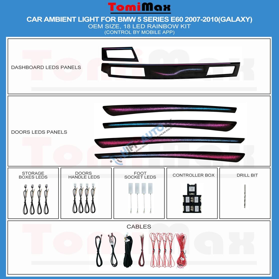 Ambientné osvetlenie BMW 5 SERIES E60 2007-2010