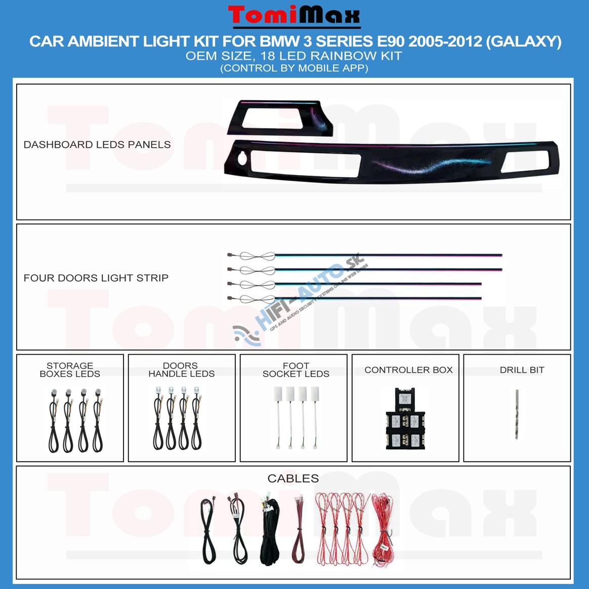 Ambientné osvetlenie BMW 3 SERIES E90 2005-2012