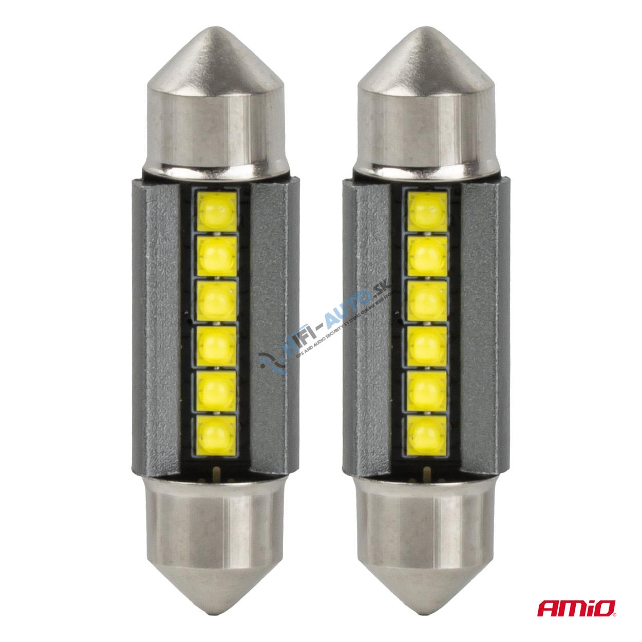 LED žiarovky CANBUS 41mm 2525 6SMD White 12/24V