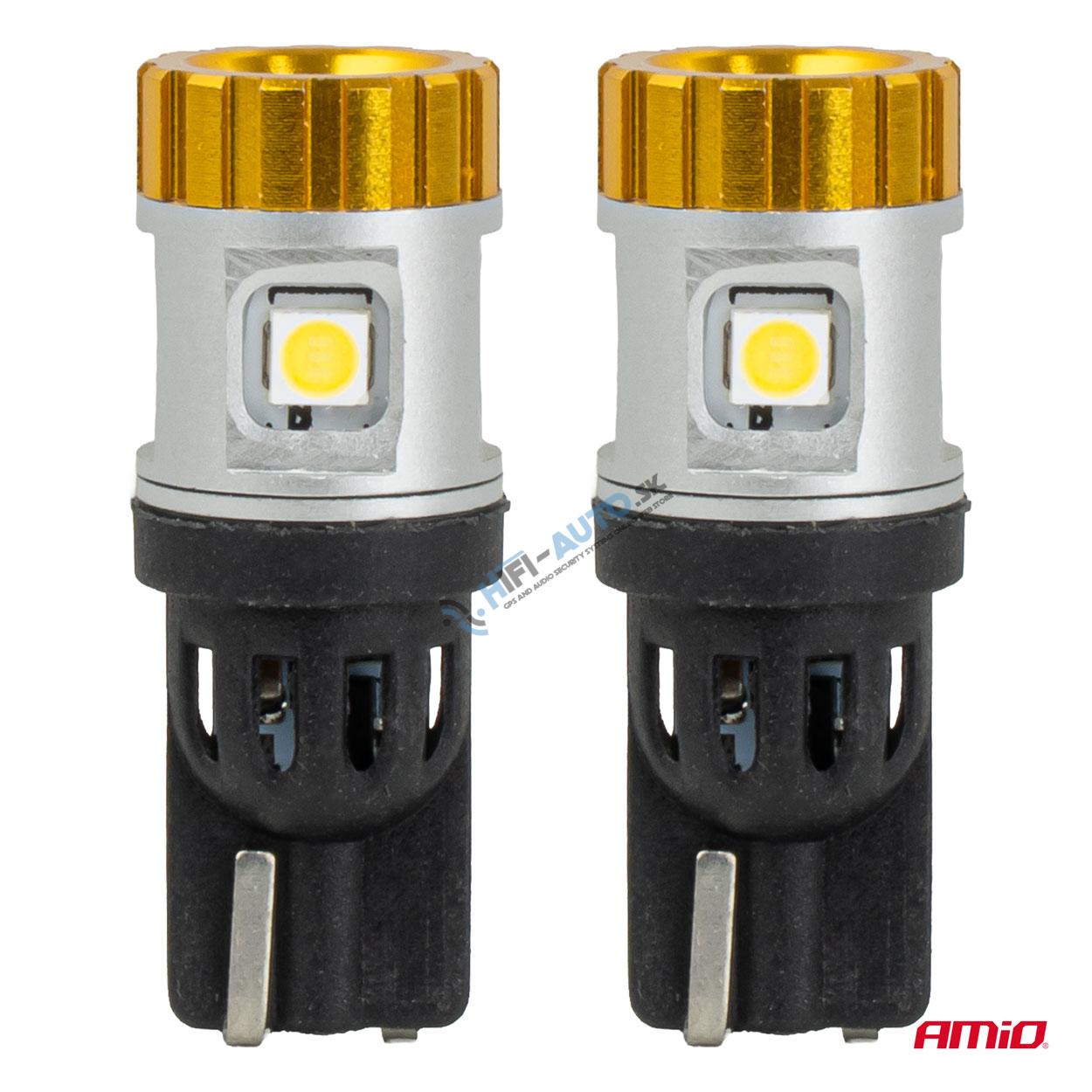 LED žiarovky CANBUS T10 3030 4SMD + 3020 1SMD White 12/24V