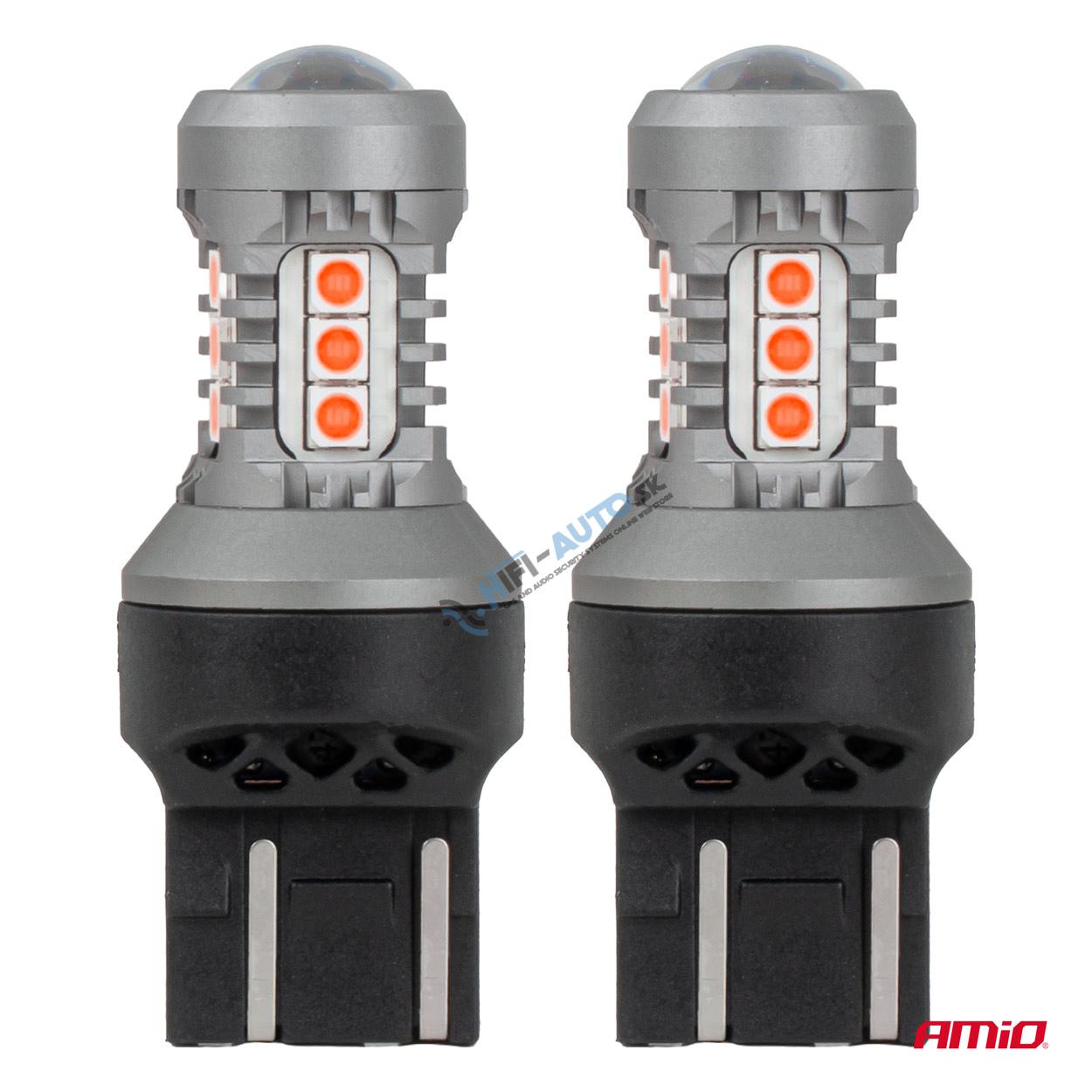 LED žiarovky STANDARD 7443 W21/5W 3030 15SMD Red 12/24V