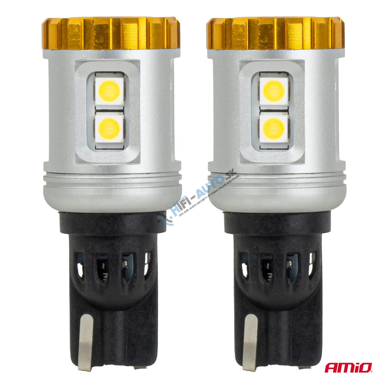 LED žiarovky STANDARD T15 3030 8SMD + 3020 1SMD White 12/24V