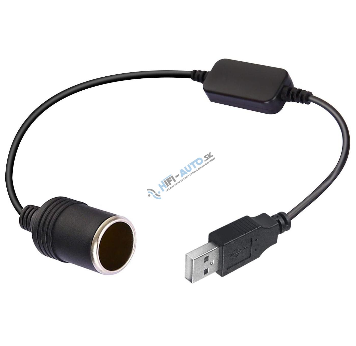 Redukcia s meničom napätia USB/CL zásuvka - 5V/12V, 1A