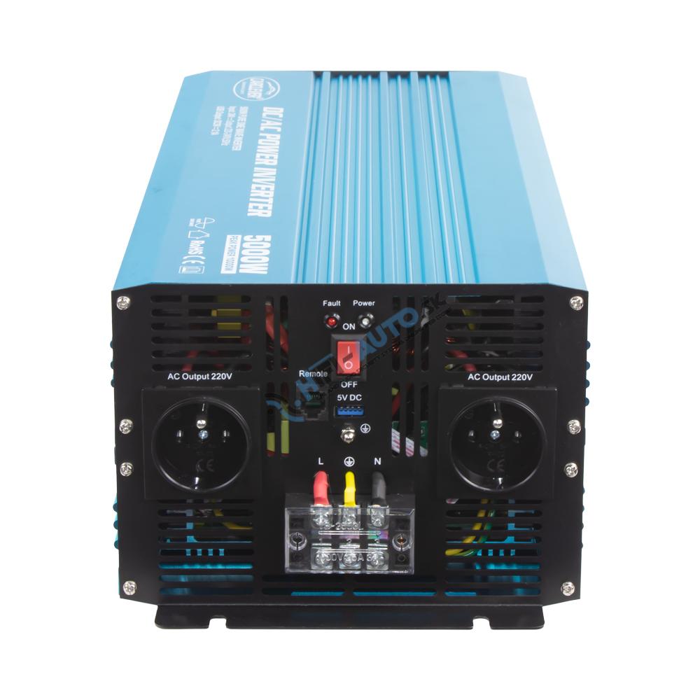 Sínusový menič napätia z 24/230V + USB, 5000W