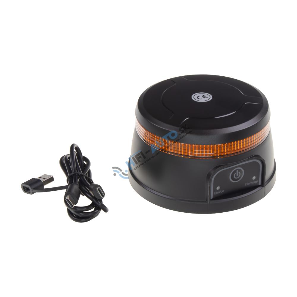 AKU LED maják, 24x1W oranžový, magnet