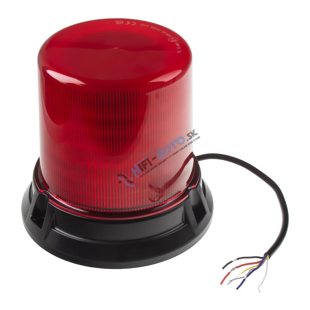 LED maják, 12-48V, 144x1W červený, pevná montáž, ECE R10