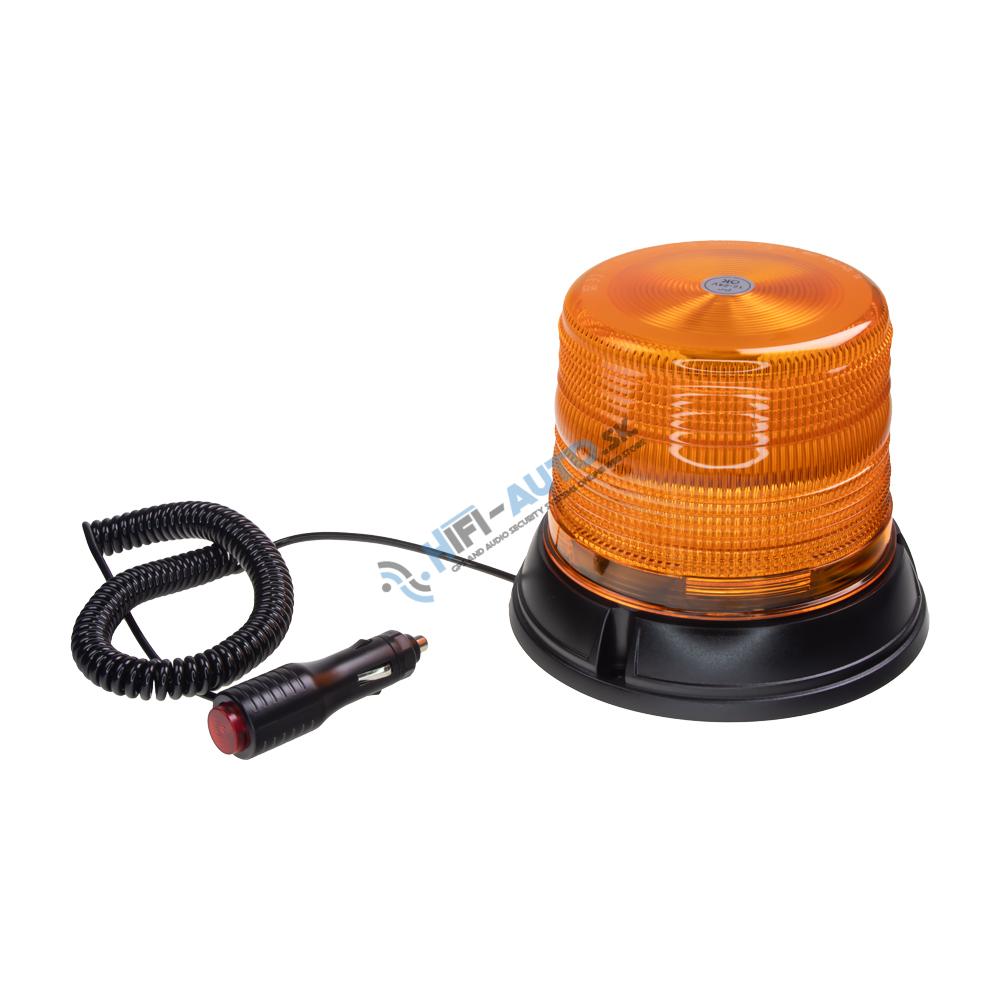 LED maják, 12-24V, oranžový, magnet, ECE R65