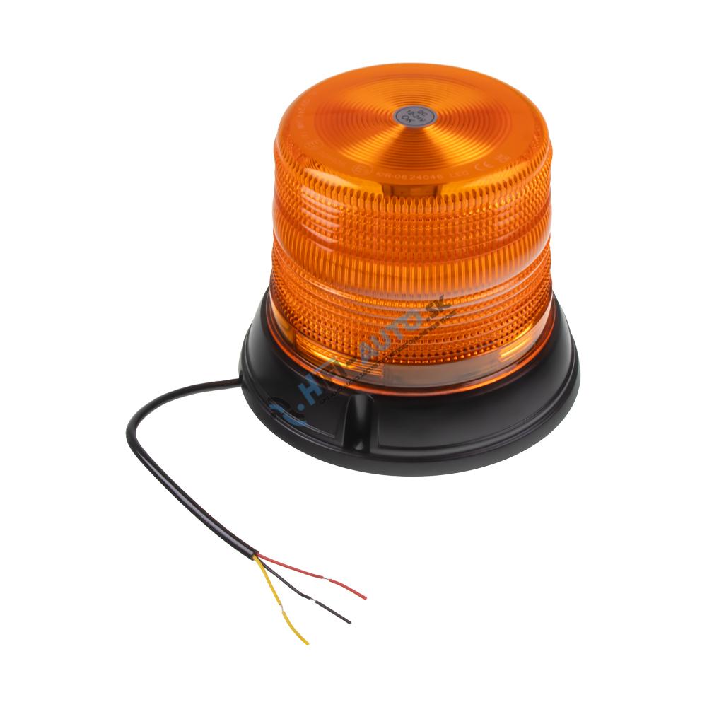 LED maják, 12-24V, oranžový, pevná montáž, ECE R65