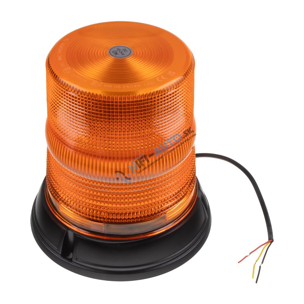 LED maják, 12-24V, oranžový, pevná montáž, ECE R65