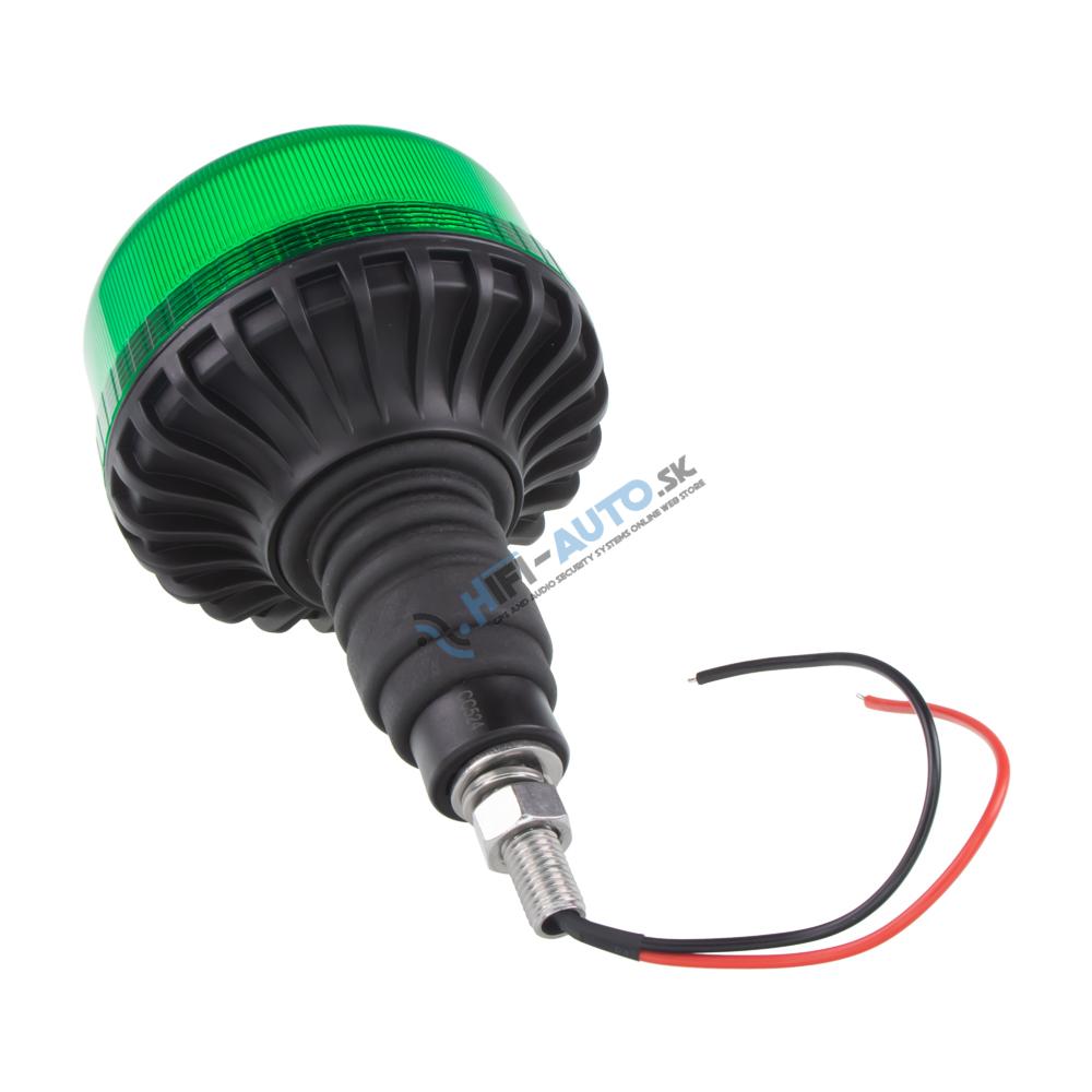 LED maják, 12-24V, 36xLED zelený, na skrutku, ECE R10