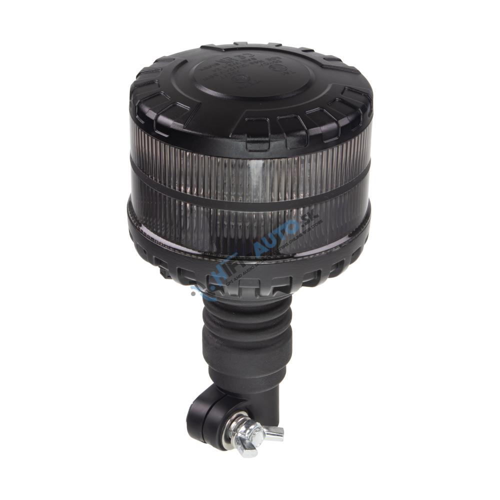 LED maják, 12-24V, 16xLED oranžový, na držiak, smoke, ECE R65