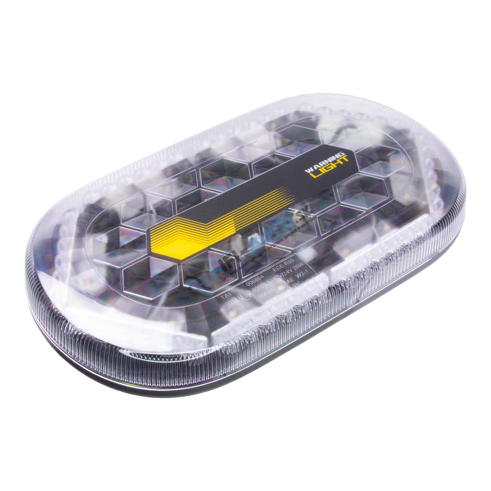 Mini LED rampa, oranžová, 48xLED, 12-24V, 328mm, ECE R65, pevná montáž