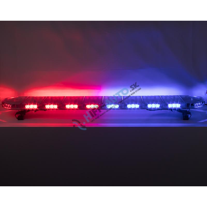 LED rampa 1200mm, modrá / červená, 12-24V, ECE R65