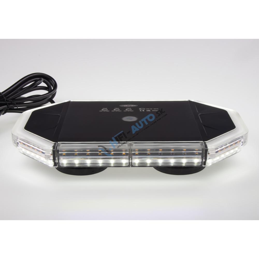 LED rampa 280mm, oranžovo biela, magnet 10-30V, ECE R65