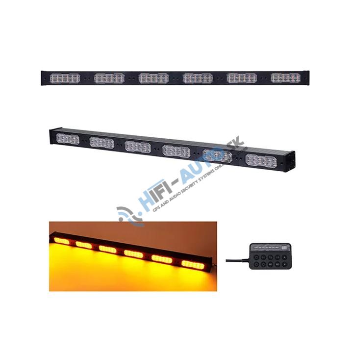 LED alej vodeodolná (IP67) 12-24V, 72x LED 1W, oranžová 927mm, d.o., ECE R65