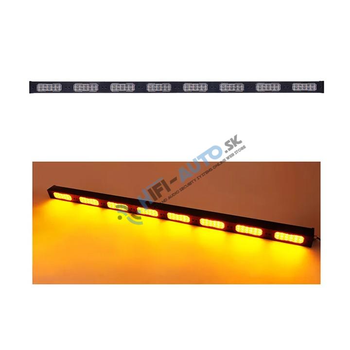 LED alej vodeodolná (IP67) 12-24V, 96x LED 1W, oranžová 1231mm, d.o., ECE R65