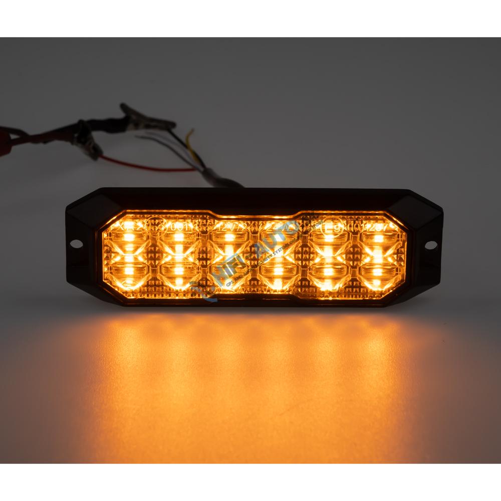 PROFI výstražné LED svetlo vonkajšie, oranžové, 12-24V, ECE R65