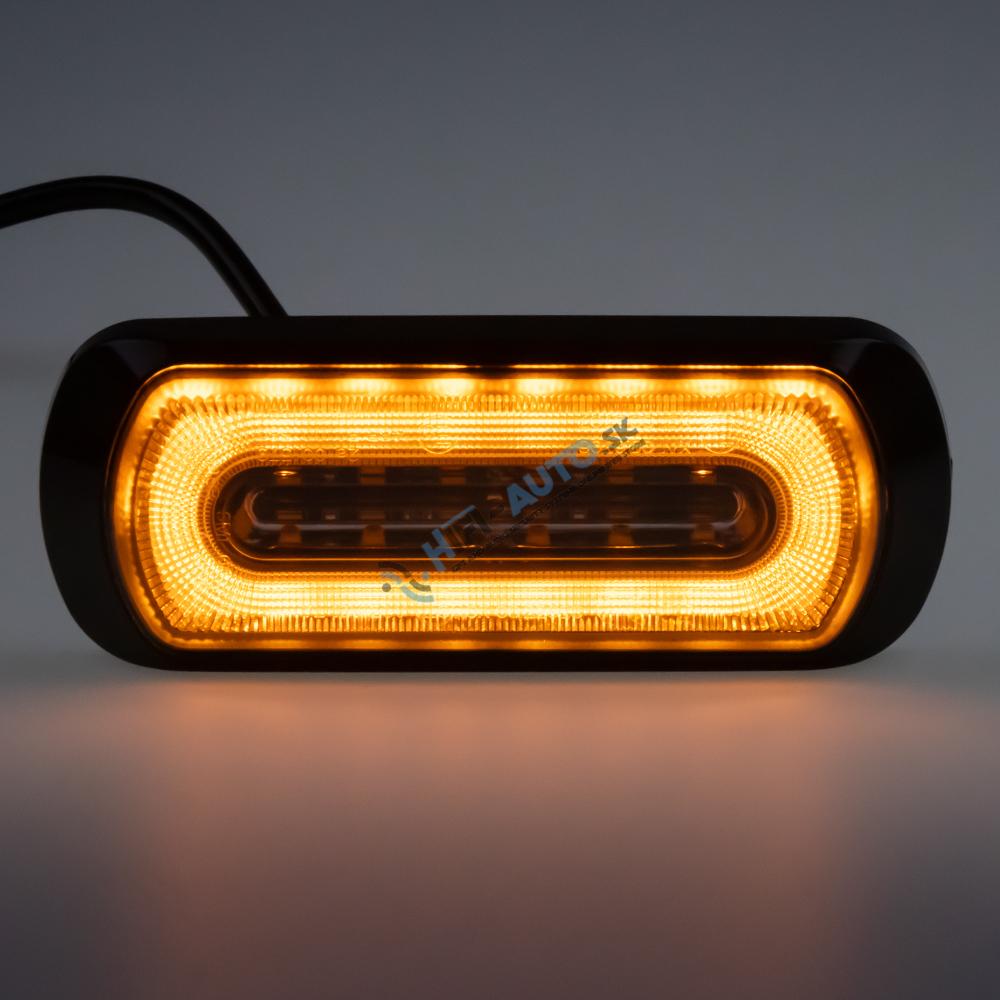 Pozičné a výstražné LED svetlo vonkajšie, oranžové, 12-24V, ECE R65