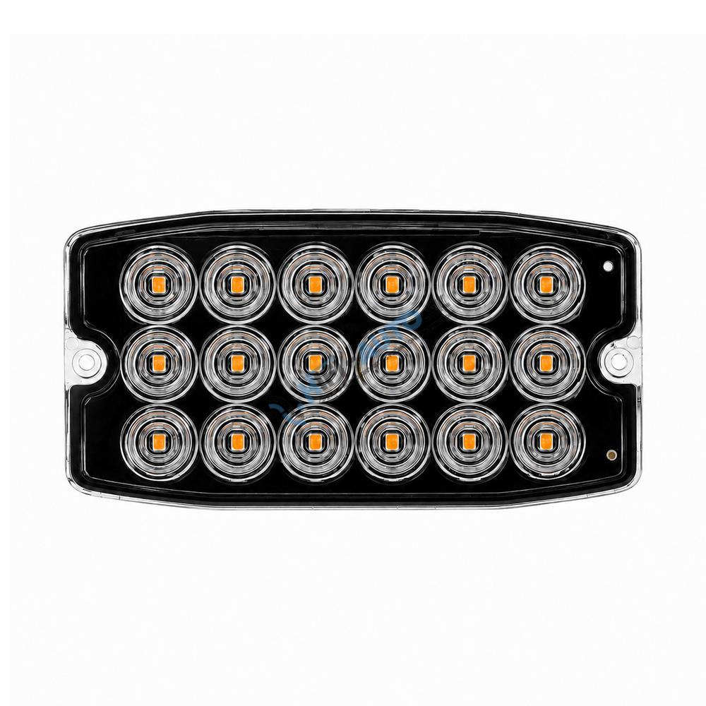 SLIM výstražné LED svetlo vonkajšie, oranžové, 18 LED, 12-24V, ECE R65