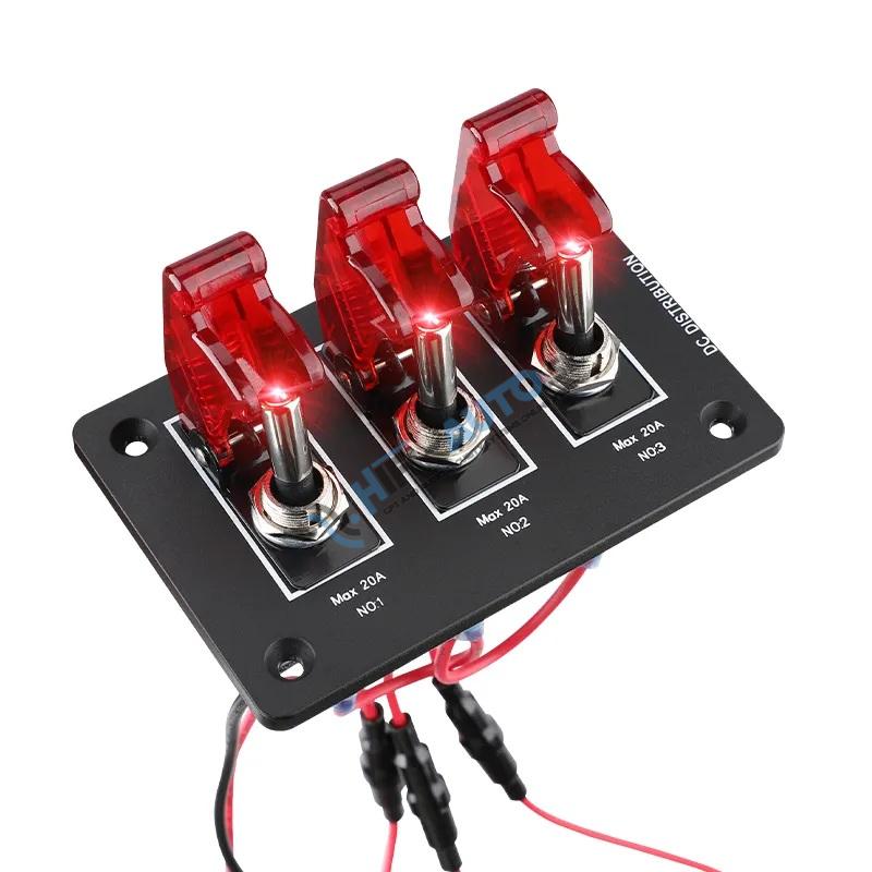 Panel s 3x spínačom 12/24V