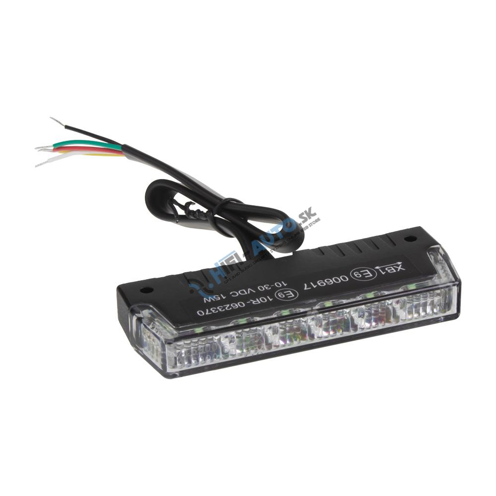 PROFI SLIM výstražné LED světlo vnější, do mřížky, modré, 12-24V, ECE R65