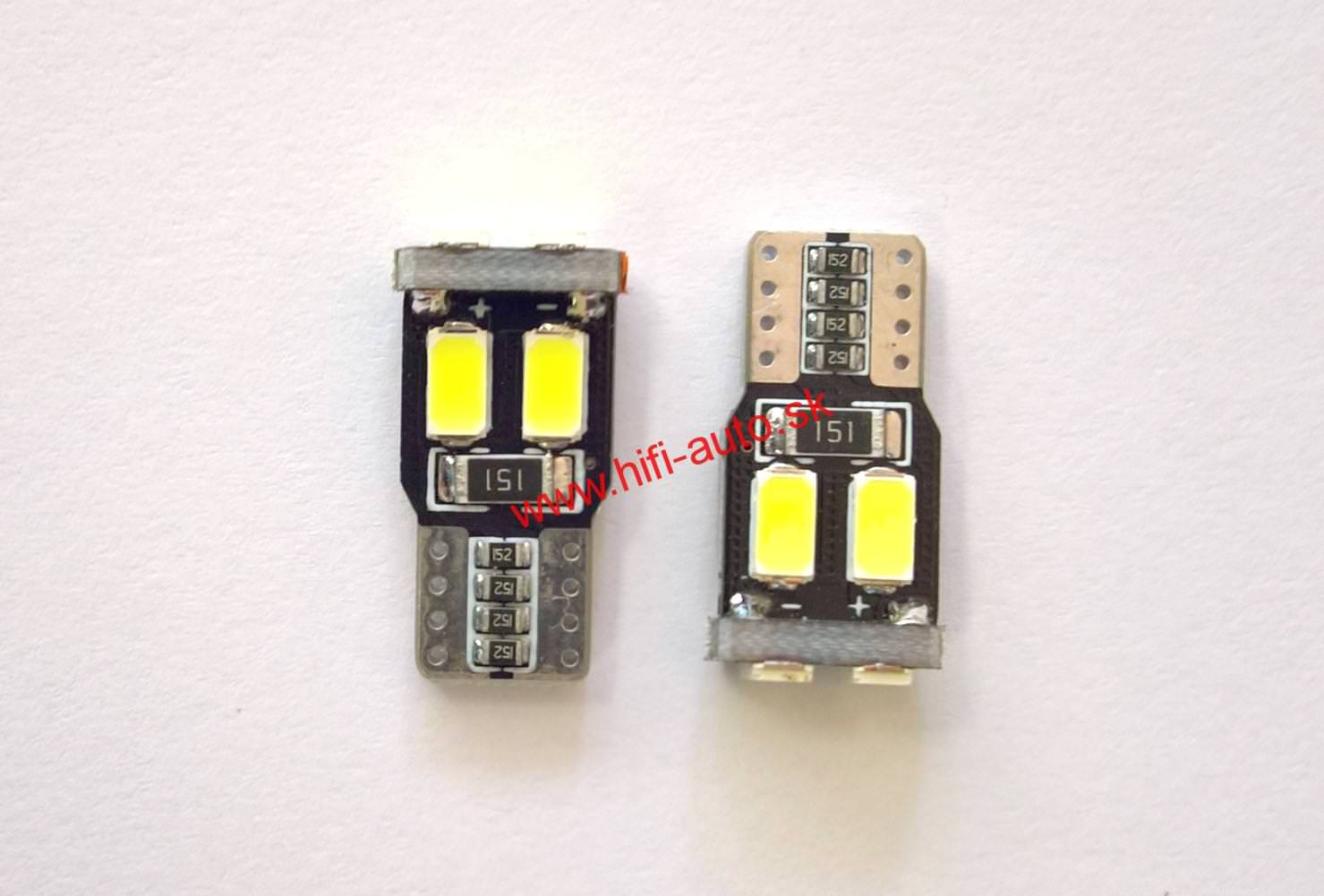 Autožiarovka T10, 6xled, biela, 5730 SMD, Canbus
