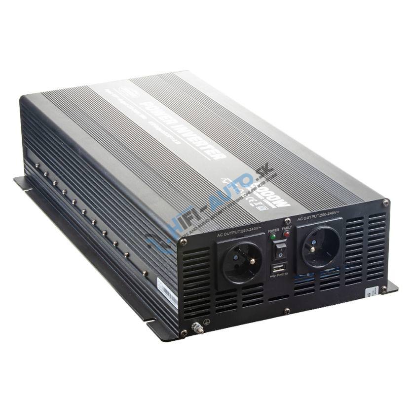 Menič napätia z 12/230V + USB, 5000W