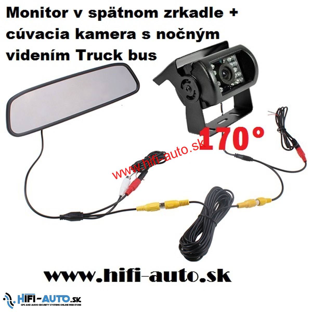 4,3" LCD monitor v spätnom zrkadle + cúvacia kamera TMX-05