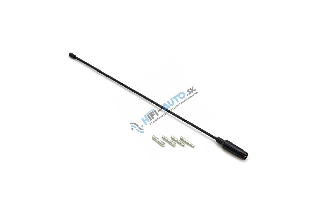 Prút autoantény 41 cm 4 adaptéry 