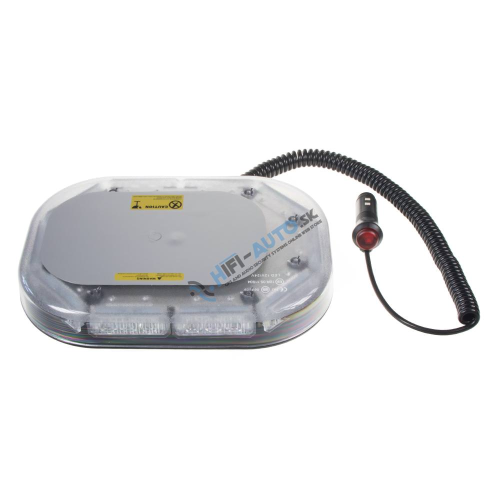 Rampa oranžová, 30LEDx3W, magnet, 12-24V, 260 mm, ECE R65