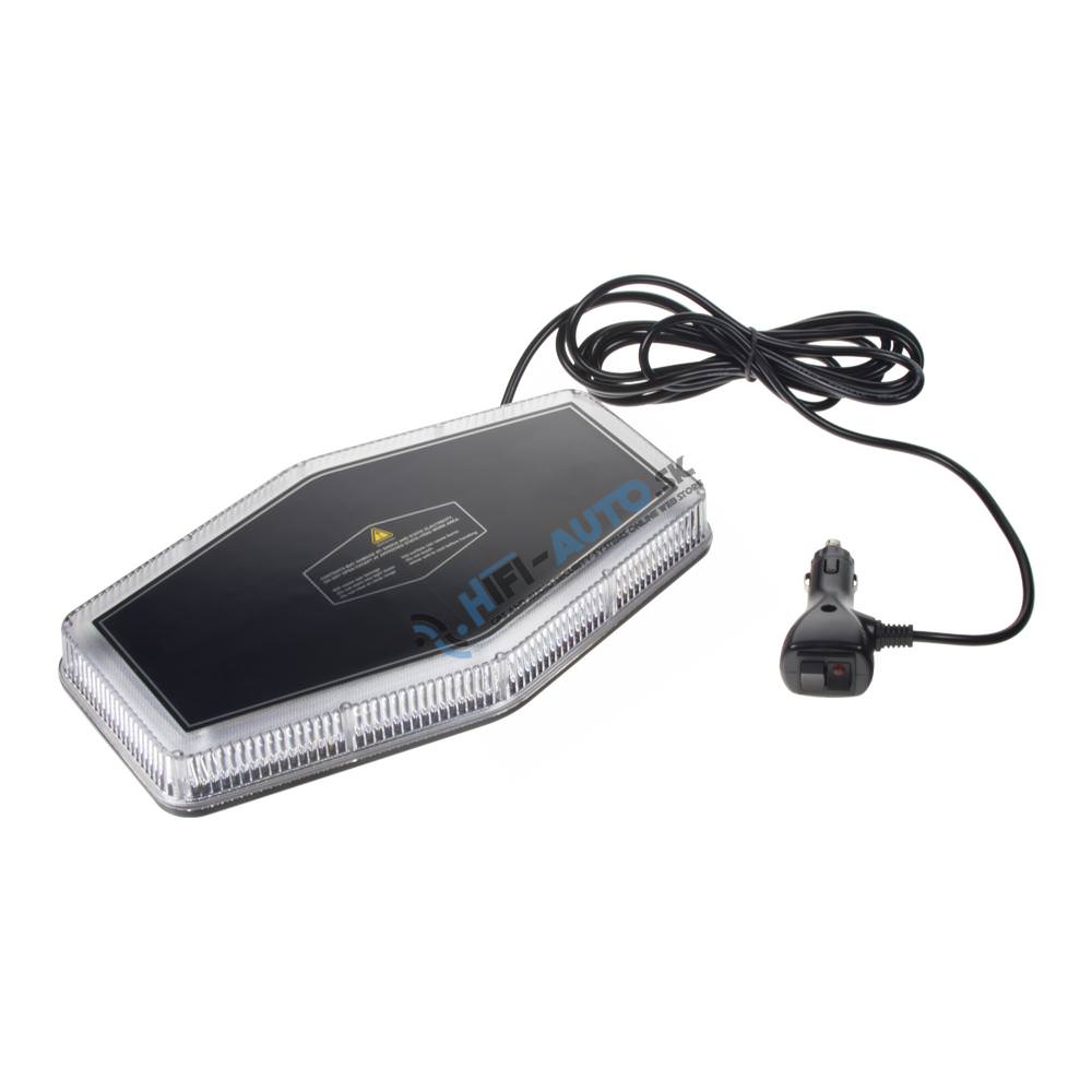 Rampa oranžová, 48LEDx1W, magnet, 12-24V, 279 mm, ECE R65