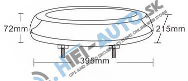 LED rampa oranžová, 32LEDx3W, fix, 12-24V, 395 mm, ECE R65 R10