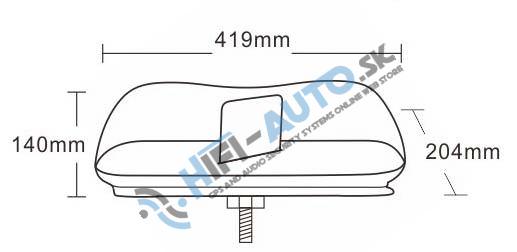LED rampa oranžová, 36xLEDx3W, fix, 12-24V, 419 mm, ECE R65 R10