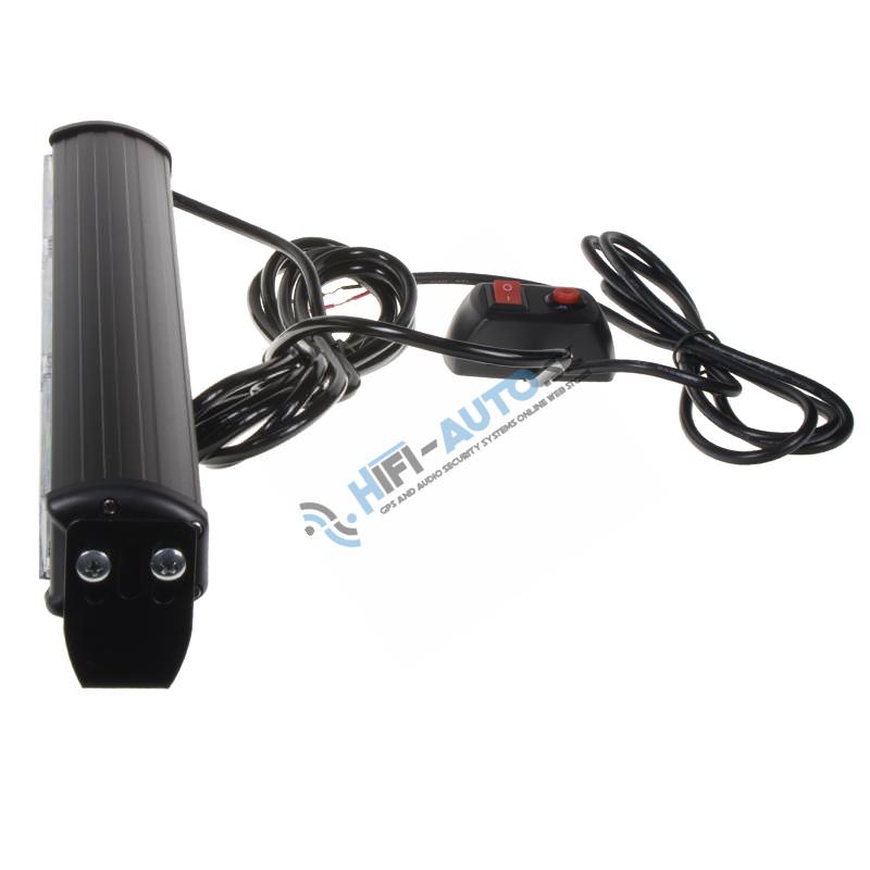 LED svetelná alej, 12xLED 3W, modrá 360 mm, ECE R10