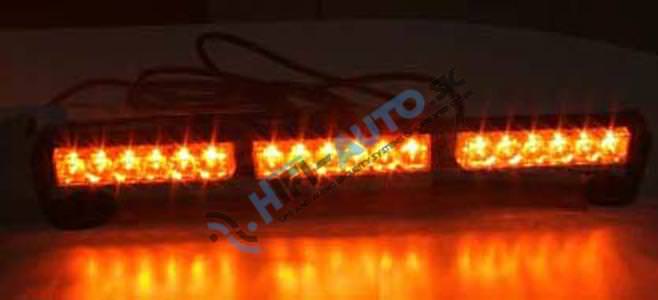 LED svetelná alej, 18xLED 1W, oranžová 500 mm, ECE R10