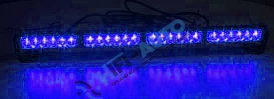 LED svetelná alej, 24x1W LED, oranžová 645 mm, ECE R10