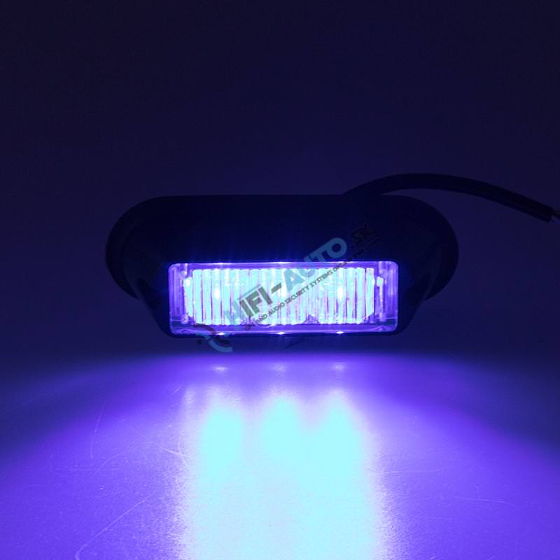 PREDATOR 3x1W LED, 12-24V, modrý, ECE R10