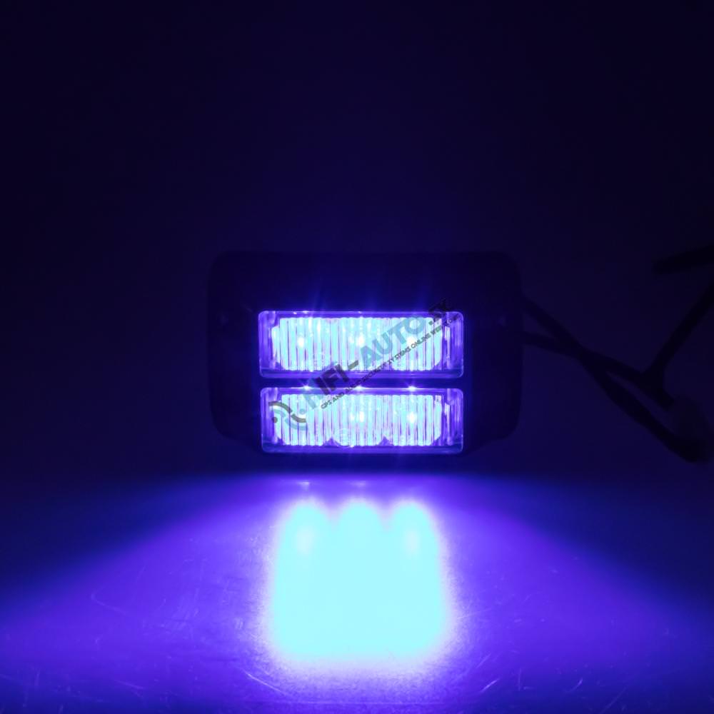 PREDATOR dual 6x1W LED, 12-24V, modrý, ECE R10