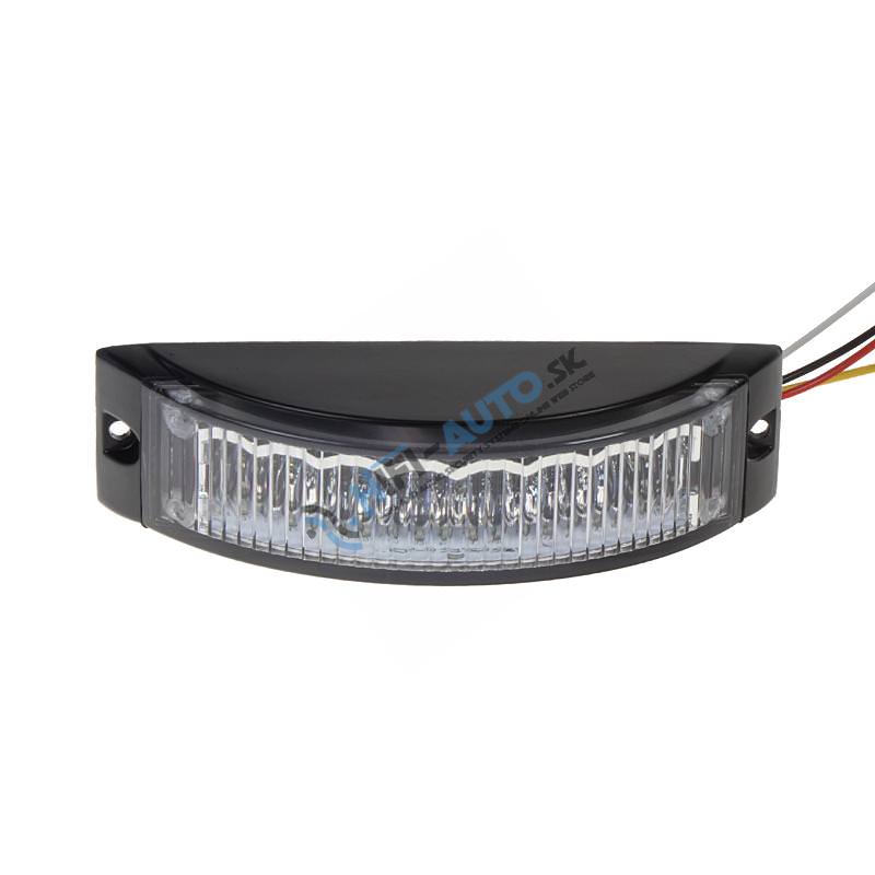 Výstražné LED svetlo vonkajšie, modré, 12-24V