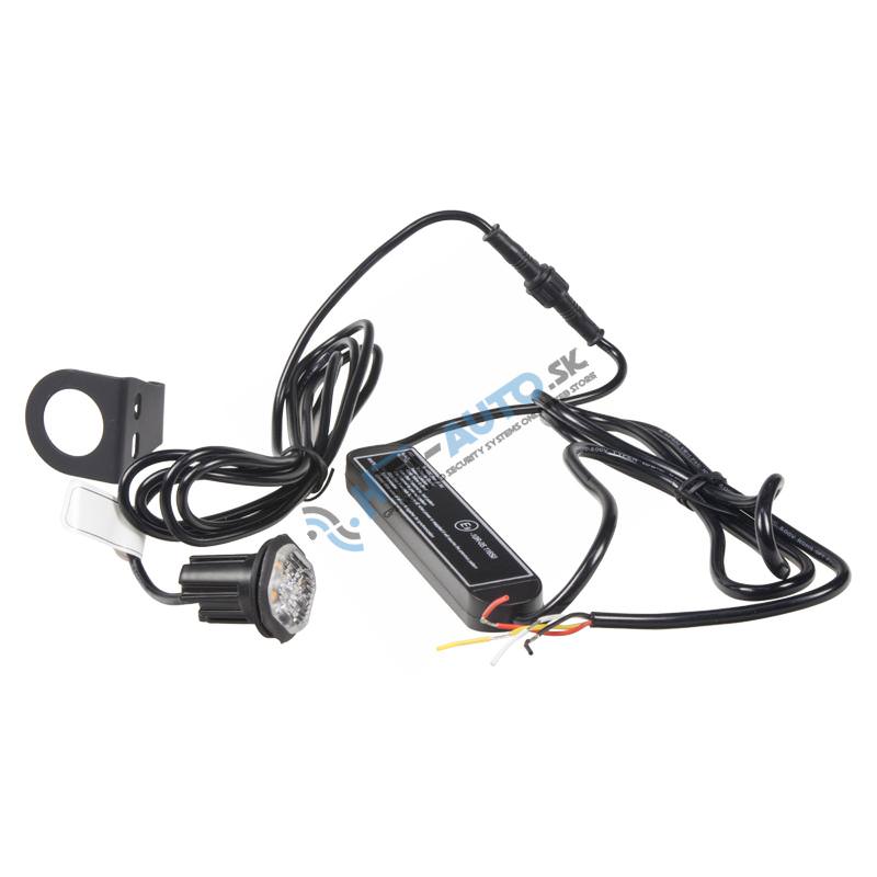 PROFI výstražné LED svetlo vonkajšie, oranžové, 12-24V, ECE R65