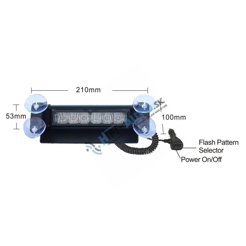 PREDATOR LED vnútorný, 6x3W, 12-24V, oranžový, 210 mm, ECE R10